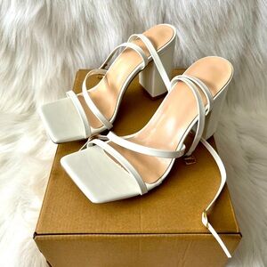 Womens Square Toe Sandals with heel